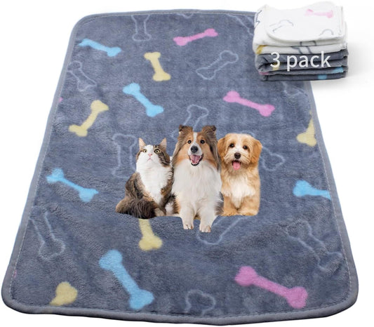 1 Pack 3 Dog Blanket for Small Dogs, Super Soft Fluffy Premium Fleece Dogs Cats Pads, Pet Blanket Flannel Throw for Dog Bed & Couch, S(23X16 In)