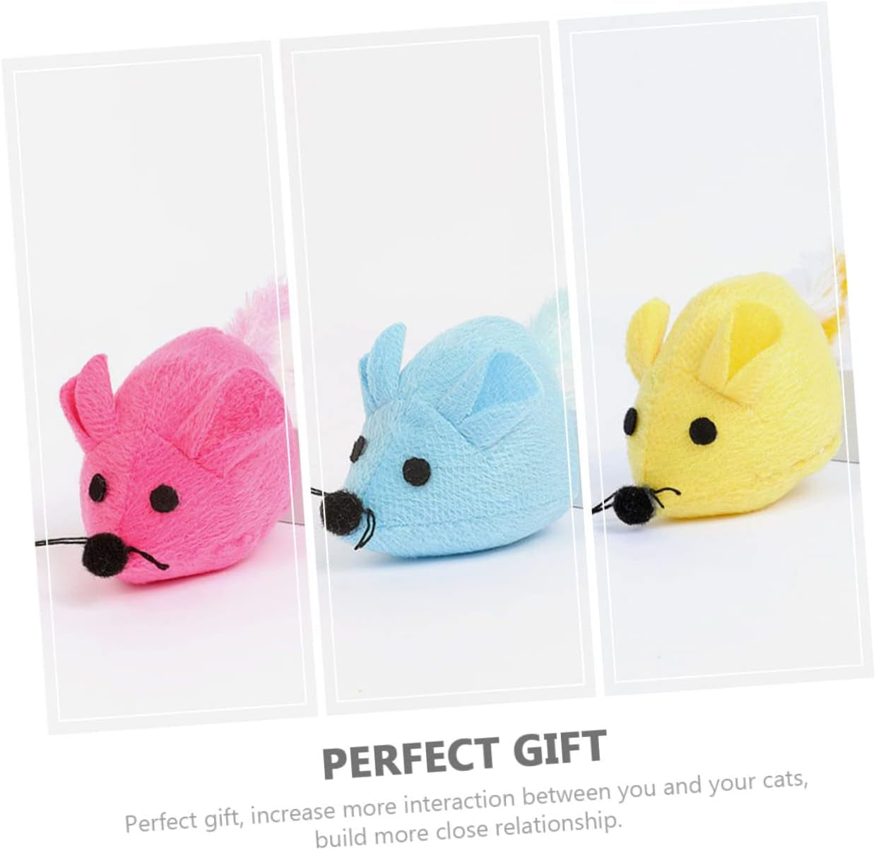 3Pcs Color Mouse Catnip Plush Mouse Furret Plush Mice Shaped Toy Plushible Snugible Cat Teaser Toys Kitten Toy Cat Rat Toy Plush Toys Plushes Plush Cat Toy Supplies Canvas Modeling