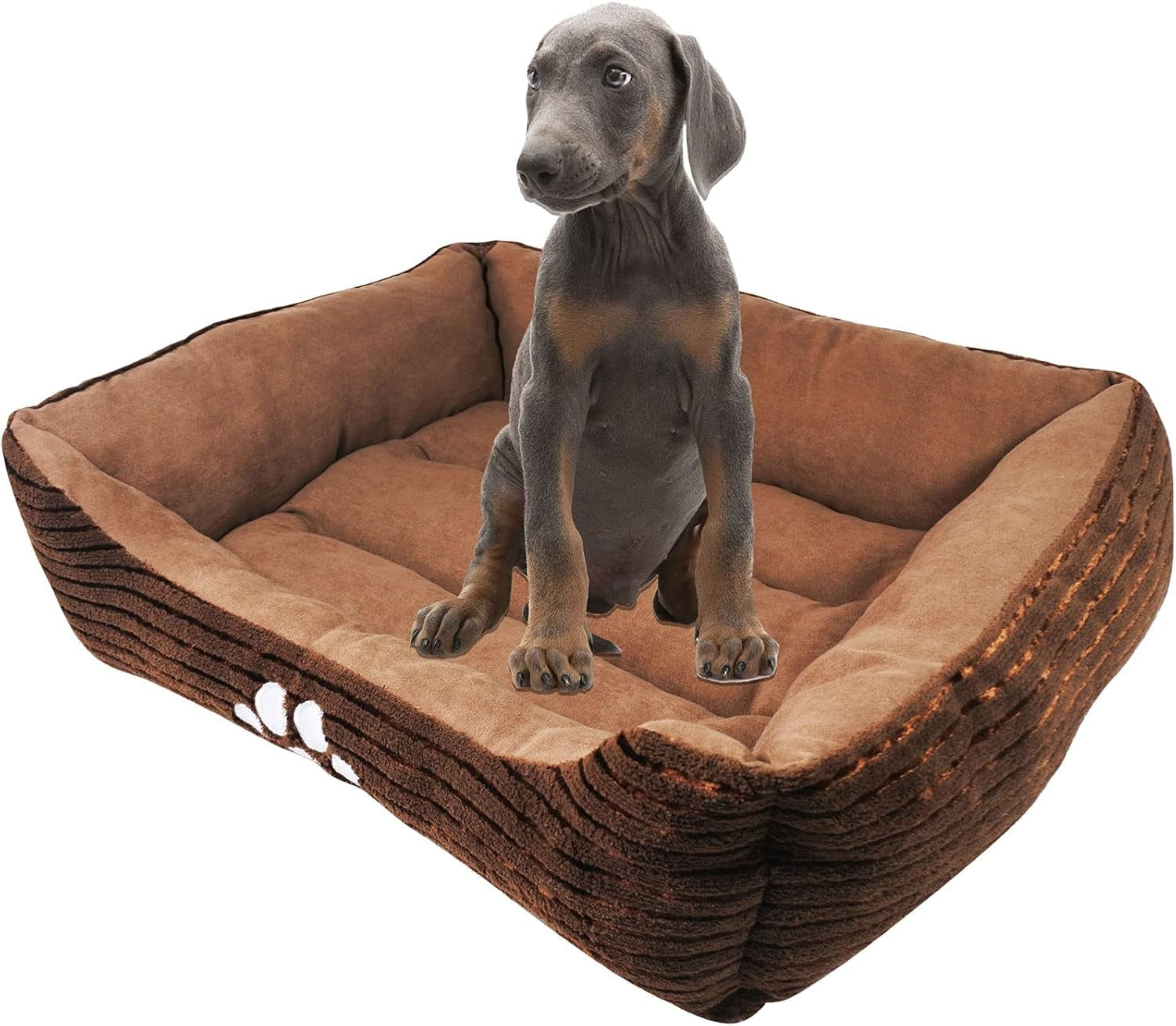 Happycare Textiles All Season Reversible Pet Bed 25"X21" Brown