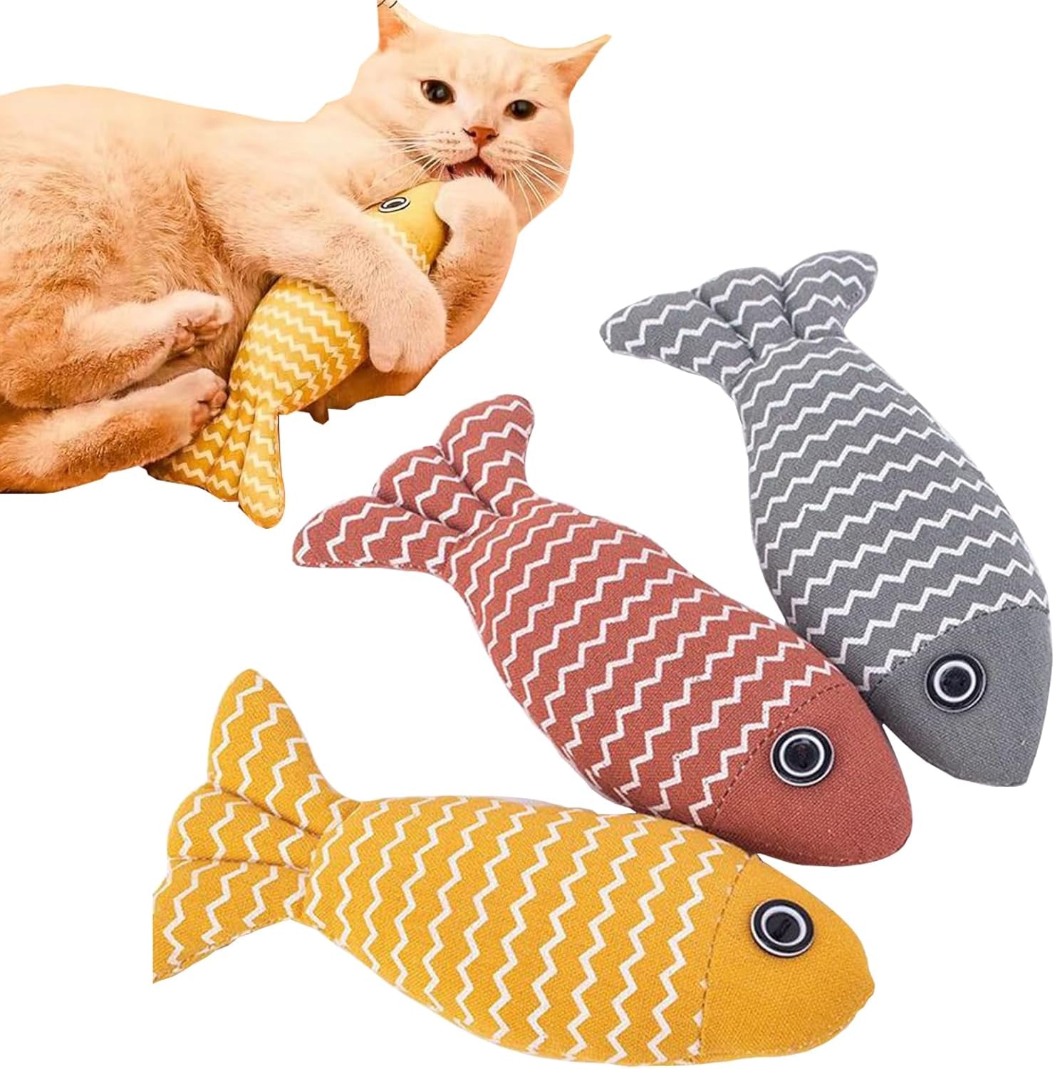 3Pcs Cat Toys Cat Pillows,Cat Catnip Toy for Indoor Cats,Soft Cat Catnip Toys Pillow,Cat Toys for Bored Indoor Adult Cats,Cat Toys Self Play (Multicolour)