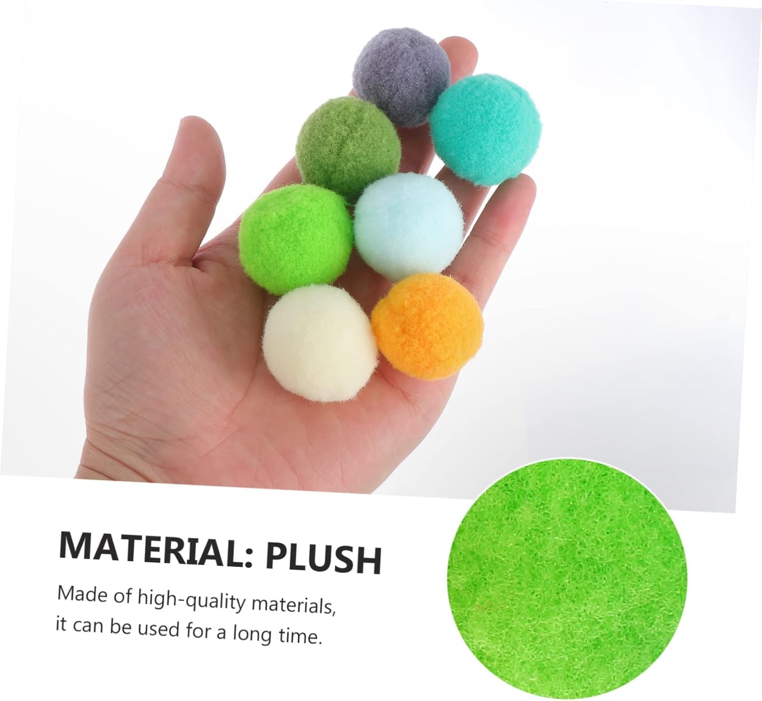 100Pcs Cat Toy Ball Cat Bouncing Balls Tiny Dog Toys Fluffy Cotton Balls Toys for Small Dogs Cat Treat Catnip Toy Cat Turntable Toy Fuzzy Balls for Cats Bouncy Ball Kitten Plush