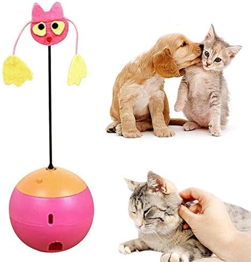 3-In-1 Tumbler Teaser Cat Toy,Cat Teasing Toy,Leakage Food Toy, Food Dispenser Ball Multifunctional Toy for Cats