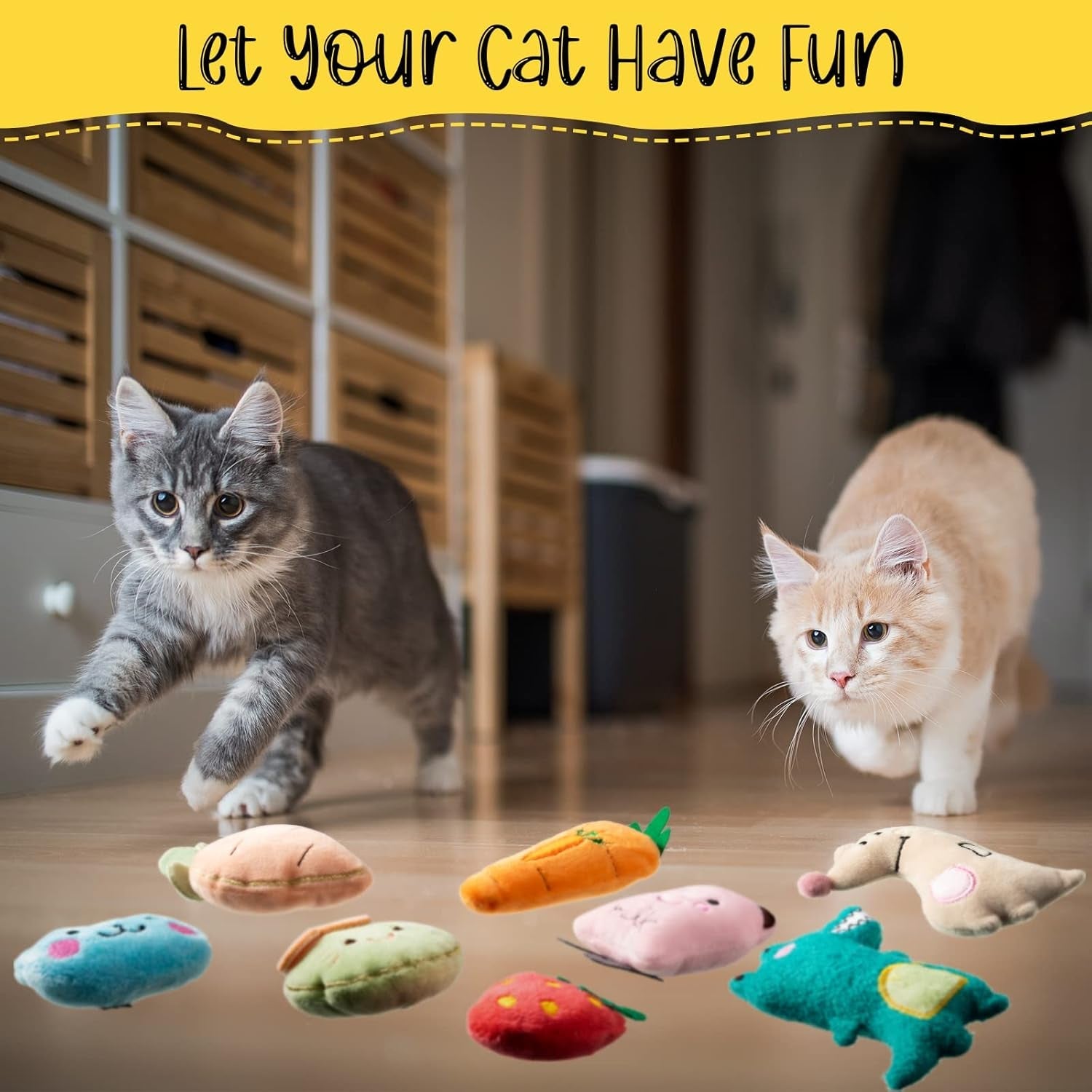 30 Pcs Catnip Toys for Indoor Cats Kitten Supplies Cute Cat Toys Interactive Catnip Filled Kitten Toys Plush Cat Chew Toy Kitty Toys Soft Kitten Teething Toys Pet Toy for Cat Dental Health, 30 Styles