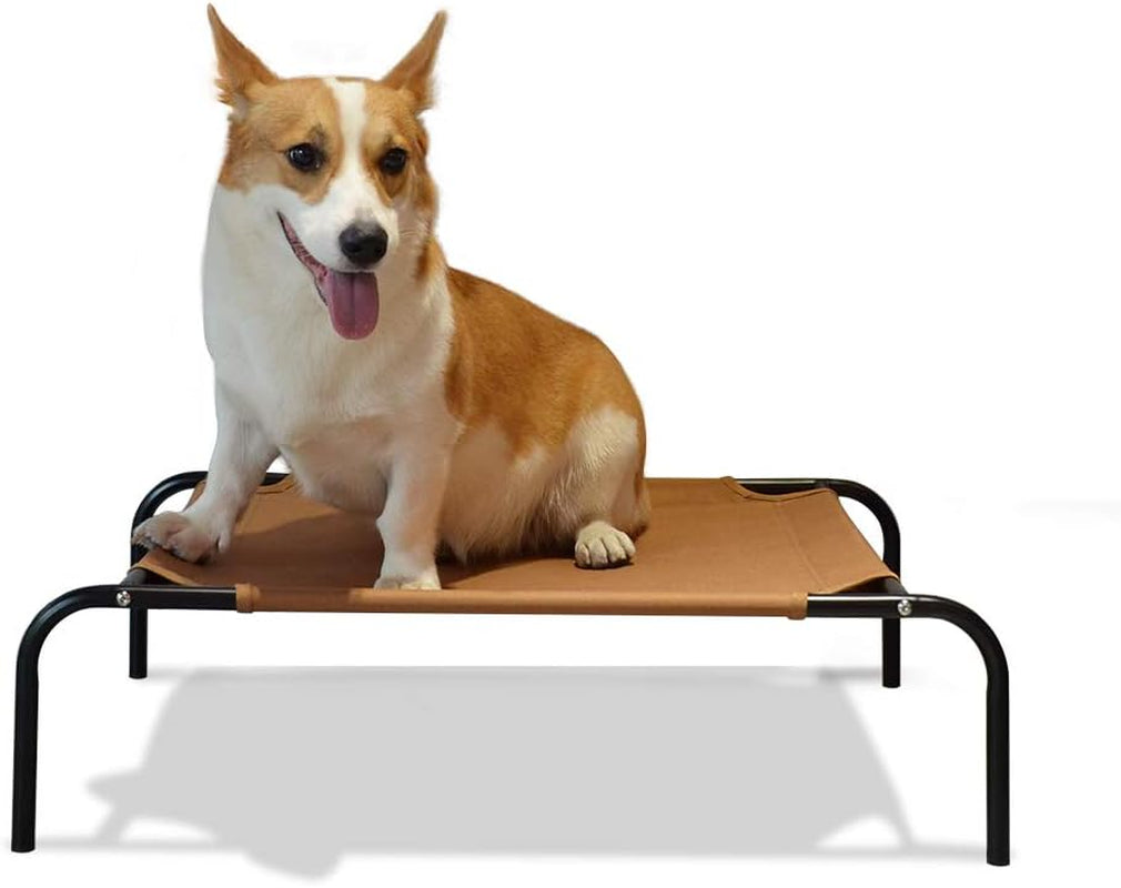 BTY Elevated Pet Cot Bed, Polyester Fabric, 27.6 in L X 21.5 in W X 7.1 in Th, Suitable for Dogs and Cats, Easy to Clean, Stable and Non-Slip