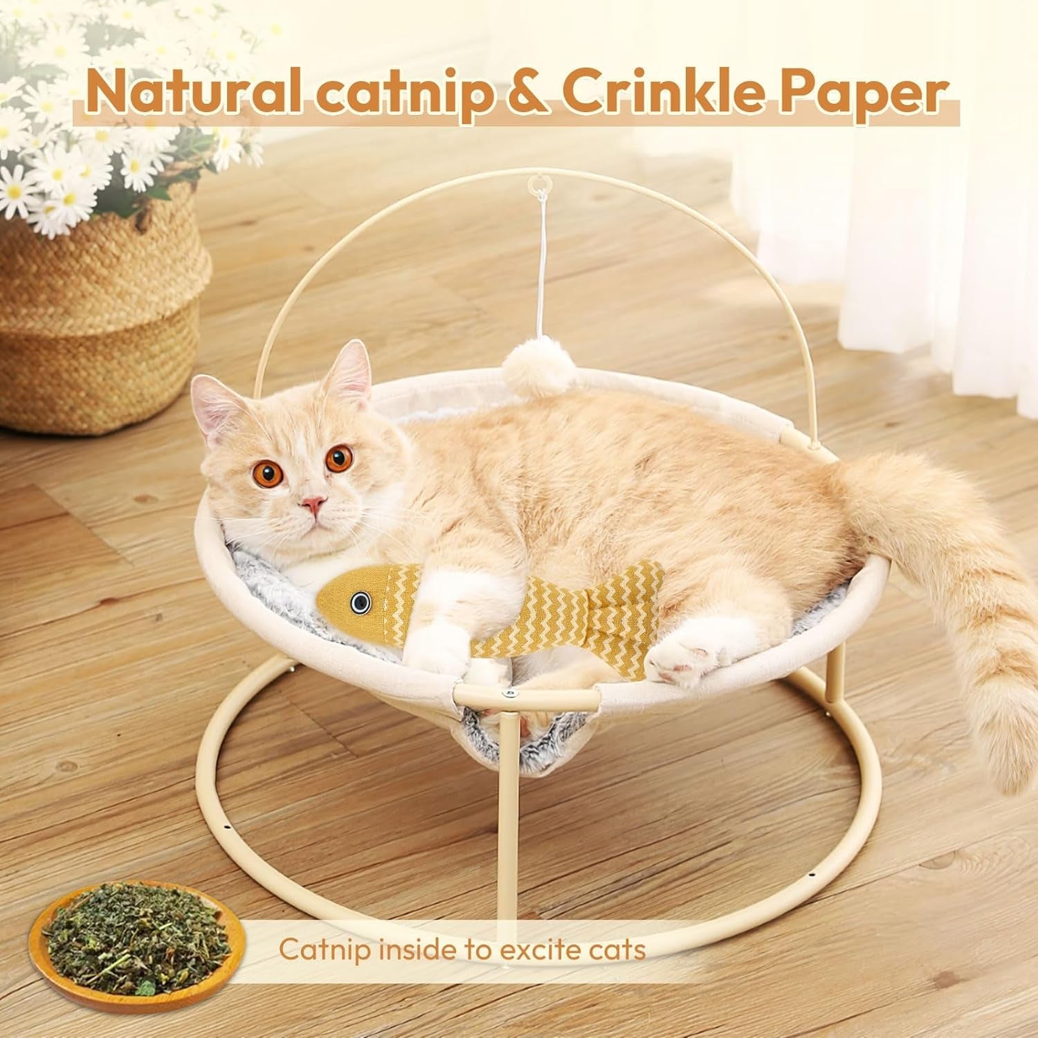 2 Pcs Catnip Toys Fish, Cat Toys Self Play, Cat Toys for Indoor Cats and Kitten, Catnip Cat Toy, Interactive Kitten Exercise Kicker Toys for Indoor Cats 7.8 Inches for All Breeds