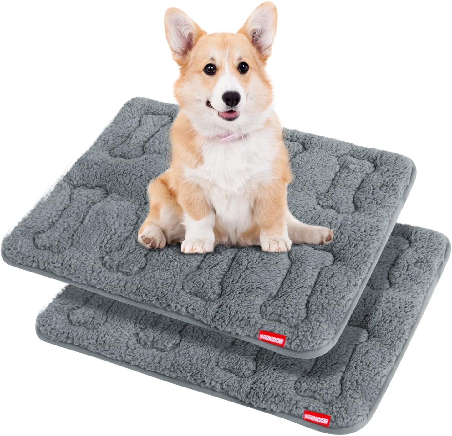 Dog Crate Mat(24" X 18"), Small Dog Bed for Crate, Soft Plush Dog Bed Pad Machine Washable Crate Pad, Dog Sleeping Mat with anti Slip Bottom