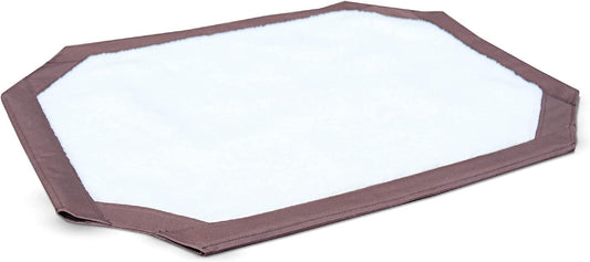 K&H Pet Products Self-Warming Pet Cot Cover Replacement (Cot Sold Separately) - Chocolate/Fleece, Medium 25 X 32 Inches