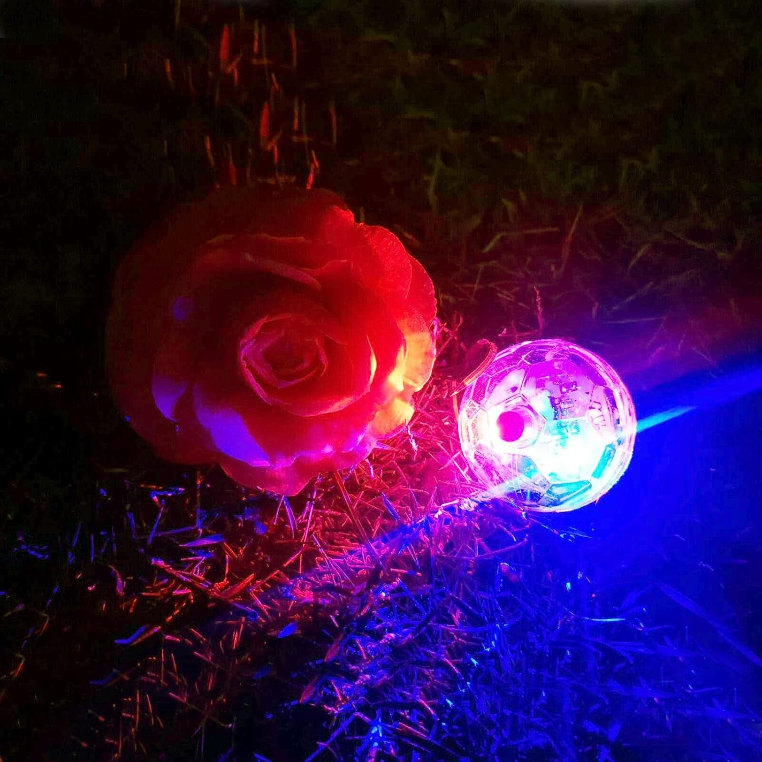 3 Pieces LED Motion Activated Ghost Hunting Cat Ball Light up Paranormal Investigate Cat Balls Interactive Fashion Lighted Glow Jumping Running Exercise Pet Ball Toys for S M L Pets Activity