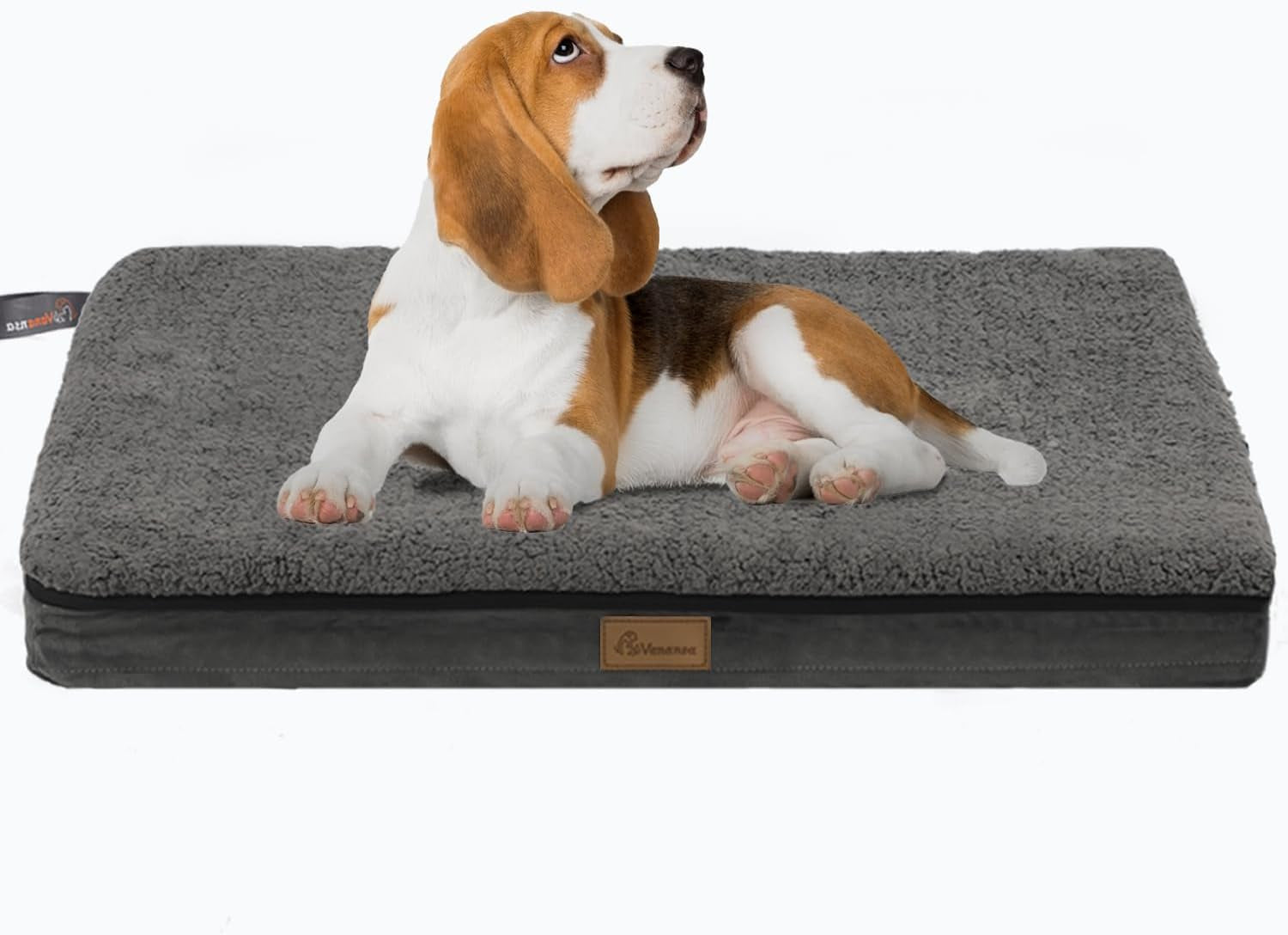 Dog Beds for Small Dogs,Large,Medium,High Elastic Memory Foam Dog Bed Available All Year Round,Dog Crate Mat with Waterproof Removable Machine Washable Cover,Dog Crate Pad with Non Slip