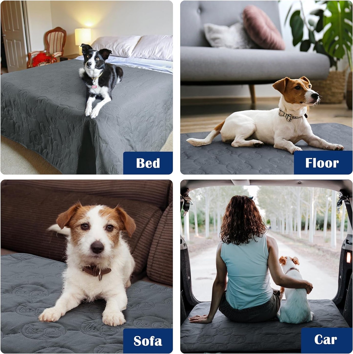 Kritter Planet No Slip Pet Couch Cover, Waterproof Dog Blanket Bed Cover, Washable Sofa Furniture Protector Pad Mat for Dogs Cats