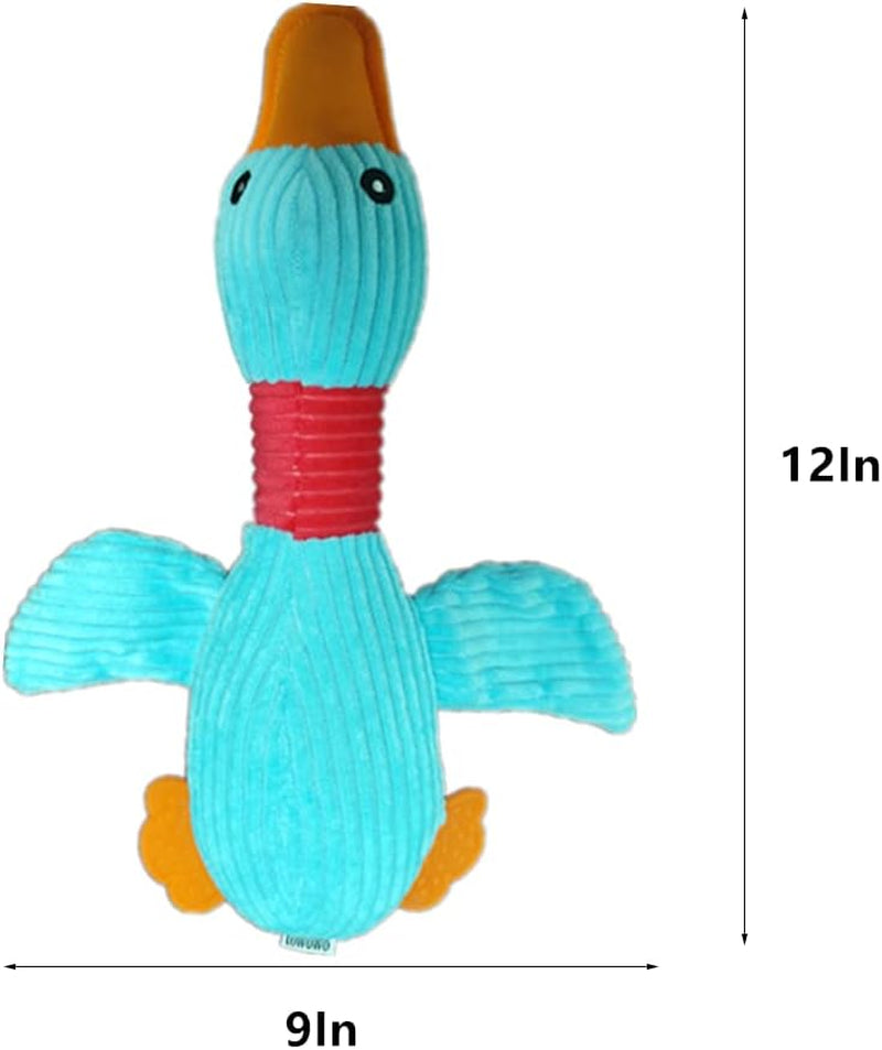 2023 Goose Indestructible Dog Toys for Aggressive Chewers Small Medium Large Breed, Crinkle Squeaky Dog Toys Plush Dog Toy Puppy Chew Toys for Teething, Duck Interactive Dog Puppy Toys