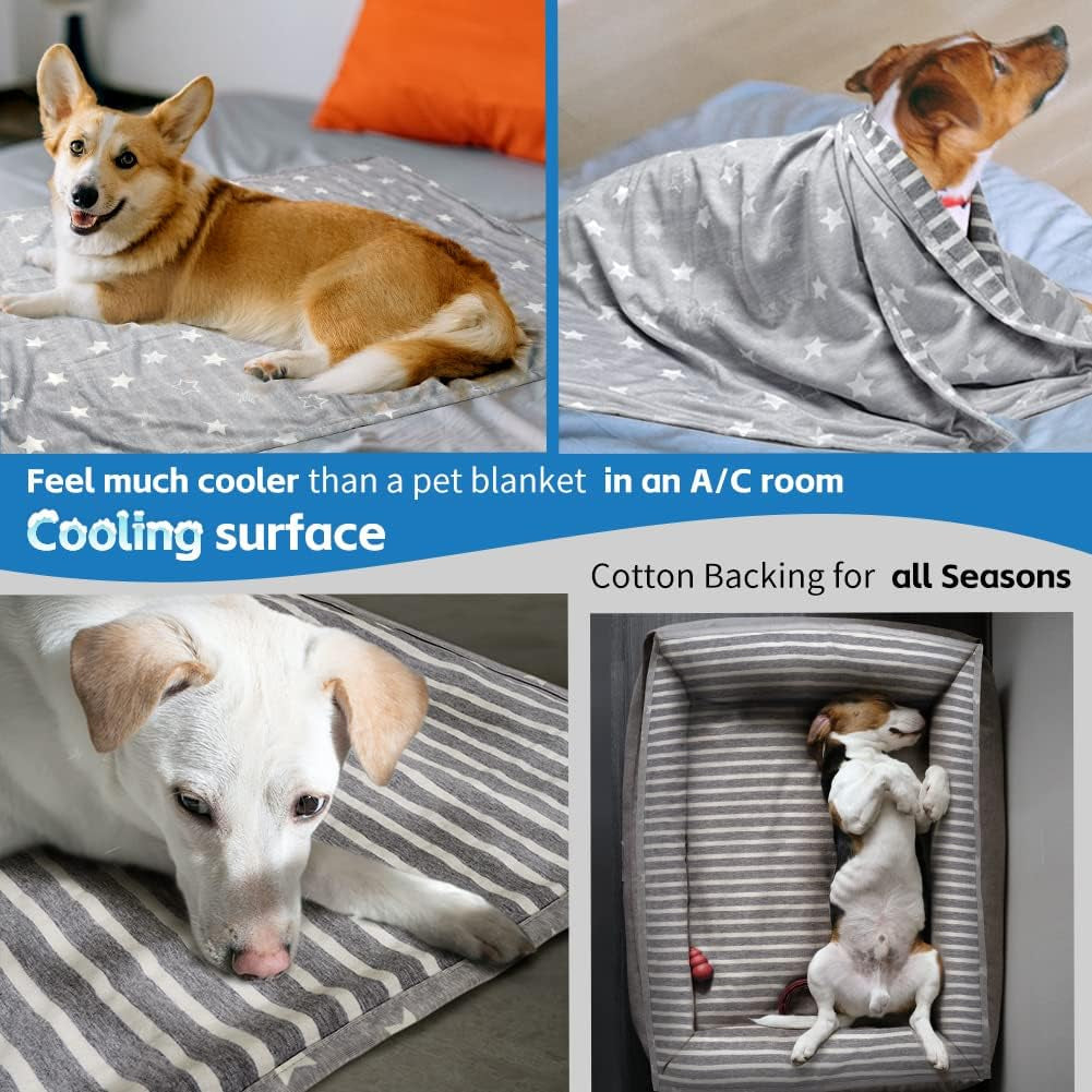 Dog Cooling Blanket 41 * 30Inch Lightweight Self Cooling Blanket Bed Cover for Dog Cat Summer Blanket &Ice Silk Cooling Pet Blanket Throw Blanket for Kennel Sofa