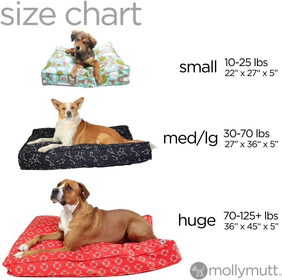 Molly Mutt Indoor/Outdoor Dog Duvet Cover - Gorgeous Beasts - Measures 36"X45"X5" - 100% Cotton Canvas - Durable - Breathable - Sustainable - Machine Washable Dog Bed Cover - Pre-Shrunk