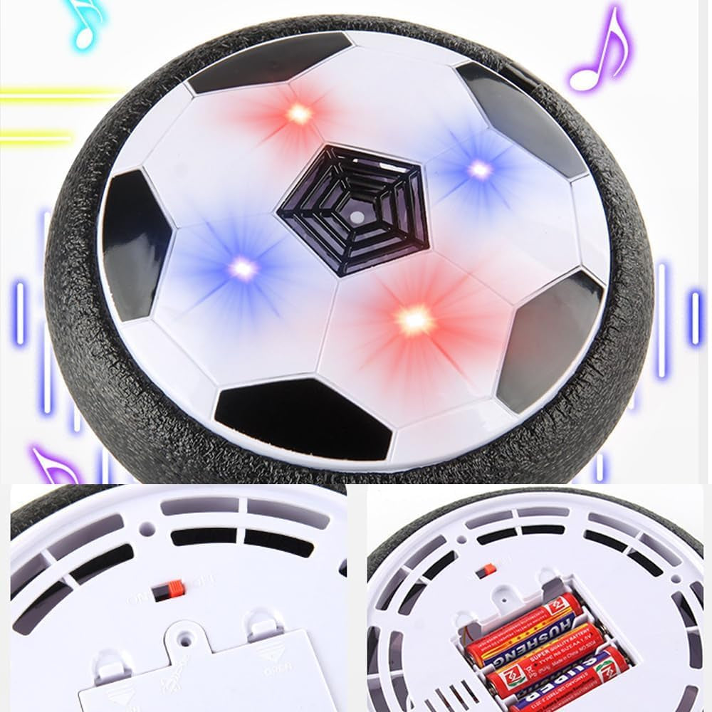 2PCS Active Gliding Disc, 2023 New Interactive Dog Toy Light up Gliding Disc Indoor Soccer Ball Games, Automatic Self Moving Ball Dog Flying Discs Toy Flying Saucer Ball for Dogs Pets (With Light)