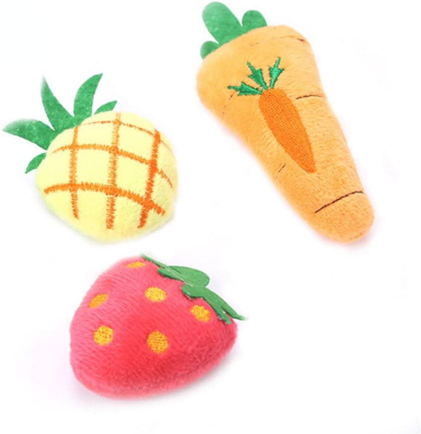 30 Pcs Plush Pineapple Toy Catnip Toy Pet Companion Toy Stuffed Toy Toys Cat Fetch Toy Pet Playing Toy Chew Toy Pet Doll Toy Pet Fruit Toy Strawberry Indoor Cat Baby Plush Toy