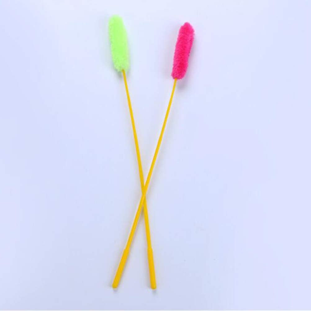 10Pcs Plush String Toy Training Wand Cat Interactive Plush Wand Toy Funny Stick Teaser for Cat Kitten (Random Color)- Dog Toy