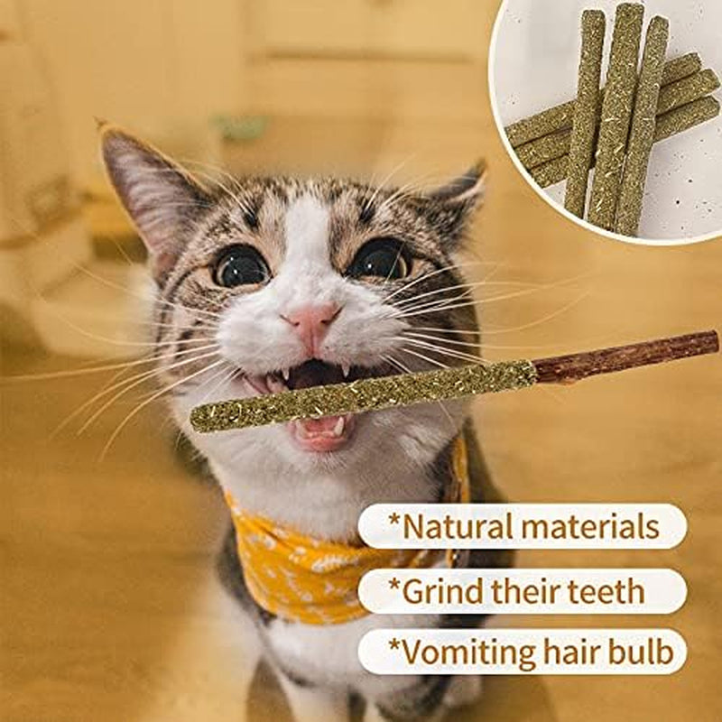 20Pack Silvervine Cat Toy，Silvervine Sticks for Cats，Catnip Silvervine Chew Sticks，Catnip Cat Toy，Sticks Teeth Molar Chew Toys，Indoor Cat Toys (20Pcs-)