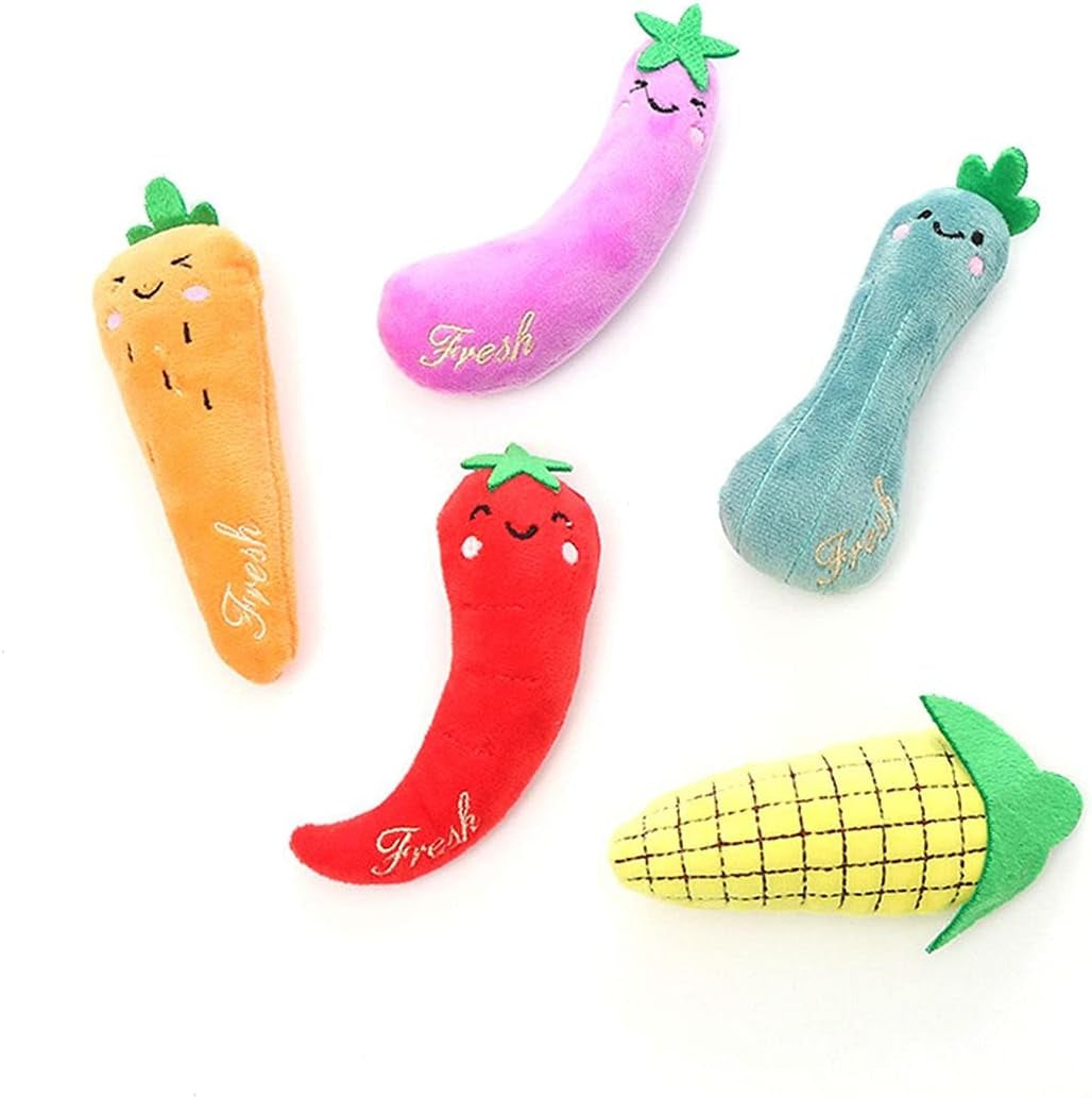 1/5Pcs Catnip Toys for Indoor Cats Interactive, Funny Kitten Toy Cat Chew Toy, Gift for Cat Lovers, 5 Different Cute Vegetable Shapes Design(Carrot)