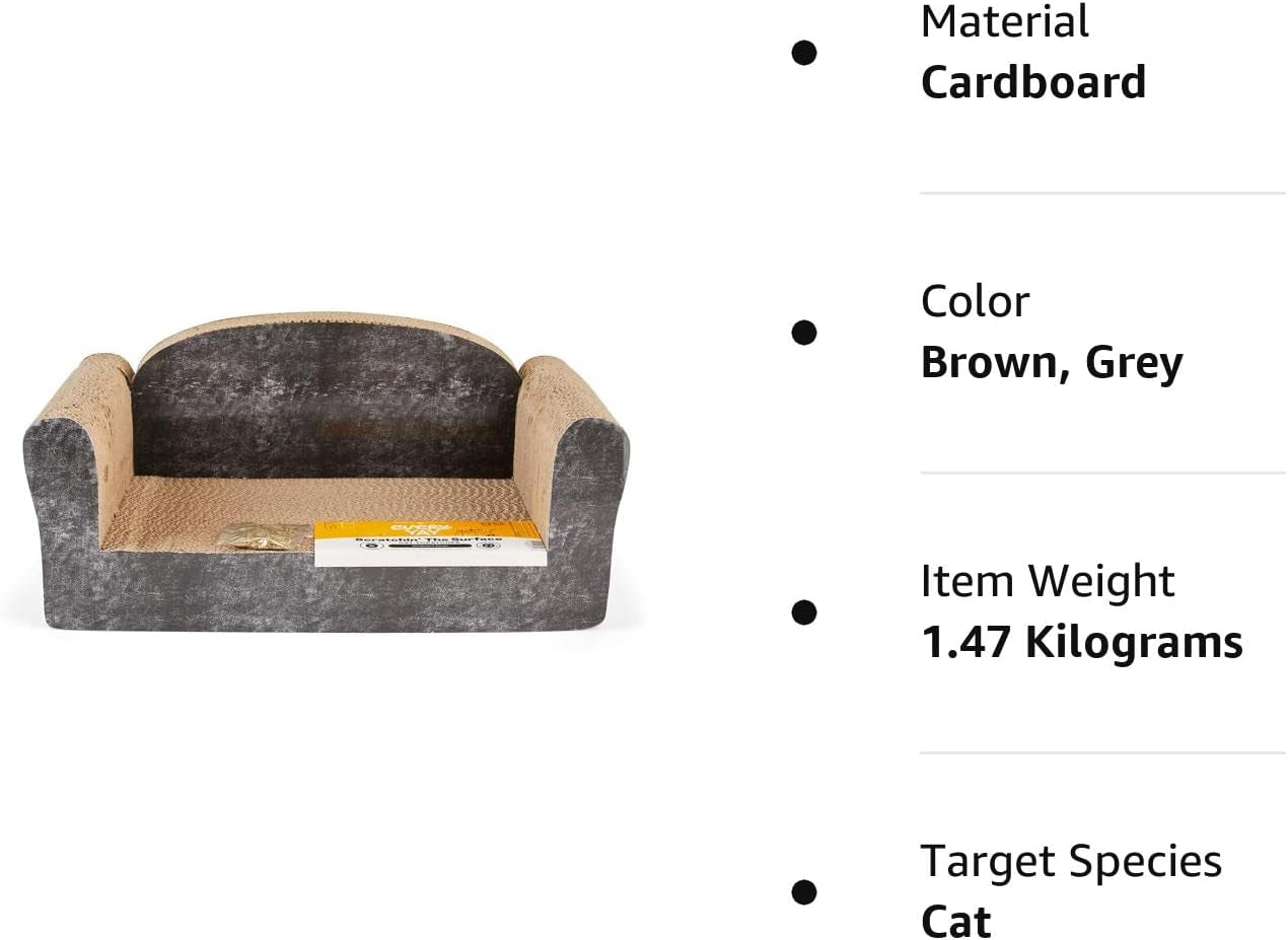 Everyyay Assorted Scratchin' the Surface Cardboard Couch Cat Scratcher, 19.75" L X 11" W X 9" H