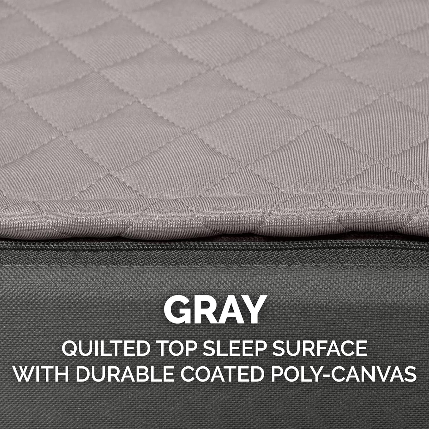 Furhaven Replacement Dog Bed Cover Water-Resistant Indoor/Outdoor Quilt Top Convertible Mattress, Washable - Gray, Jumbo (X-Large)