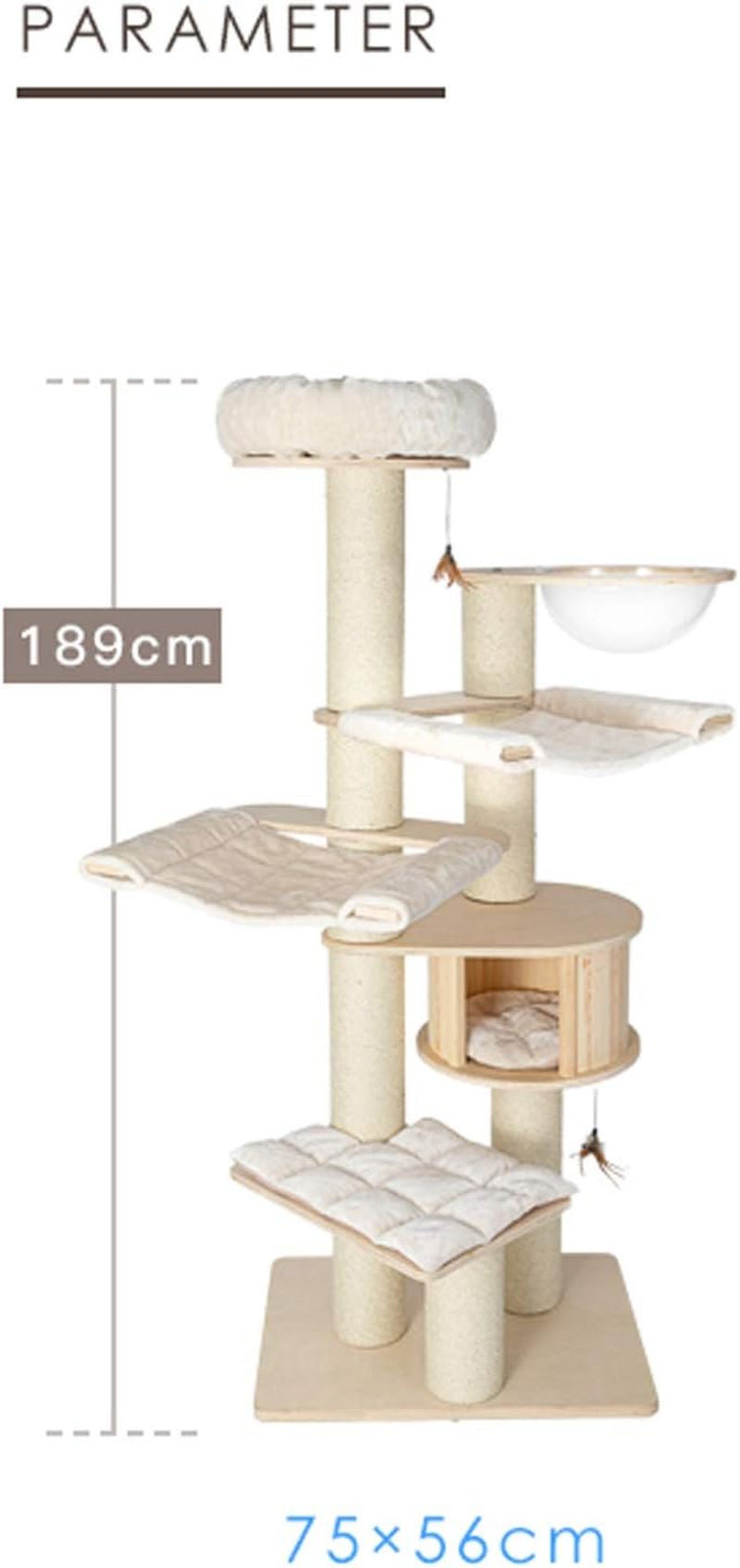 JTKDL Cat Tree,Cat Tower,Cat Activity Center with Hammock