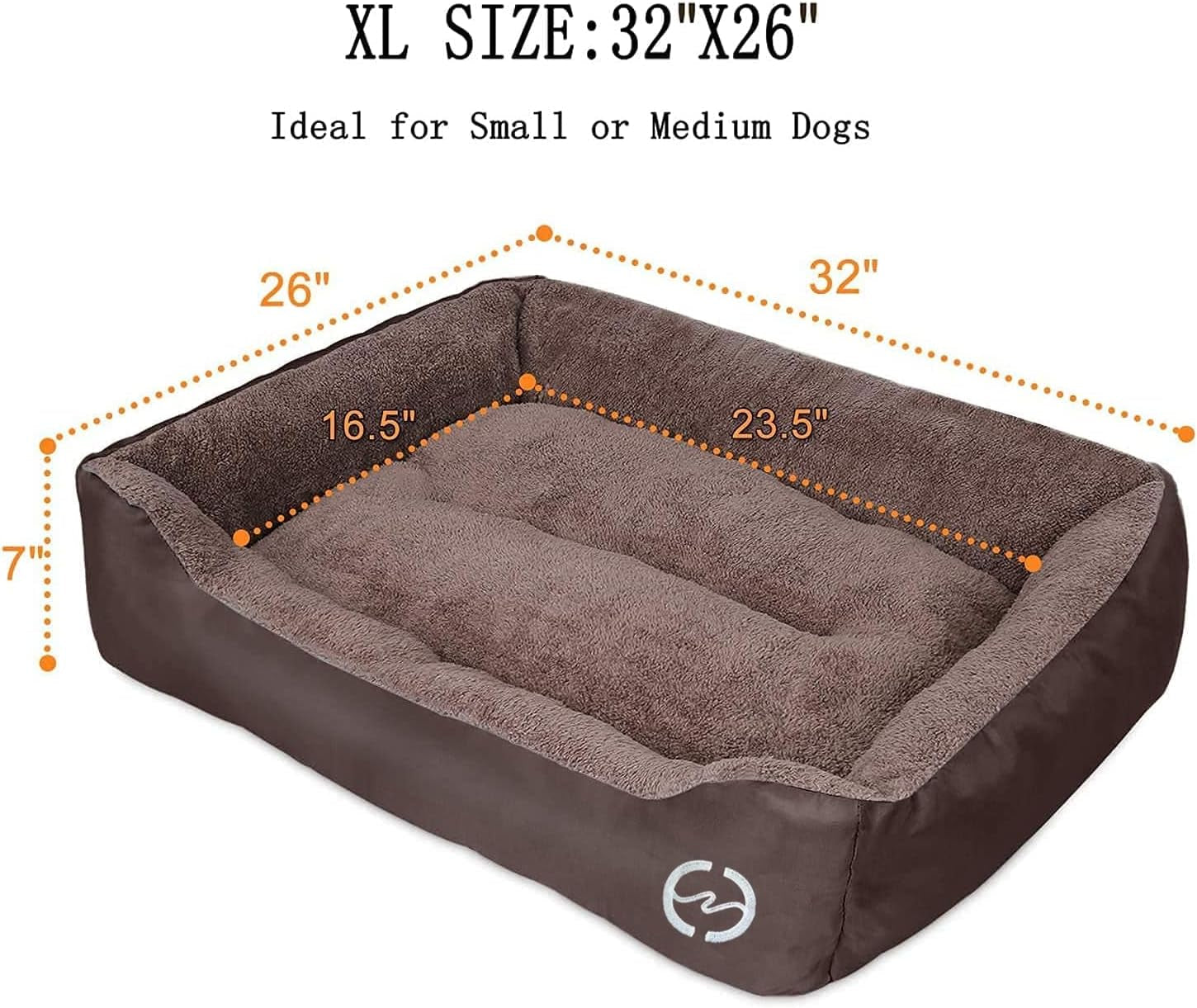 CLOUDZONE Dog Bed for Large Dogs, Large Dog Bed Machine Washable Rectangle Breathable Soft Padding with Nonskid Bottom Pet Bed for Medium and Large Dogs or Multiple