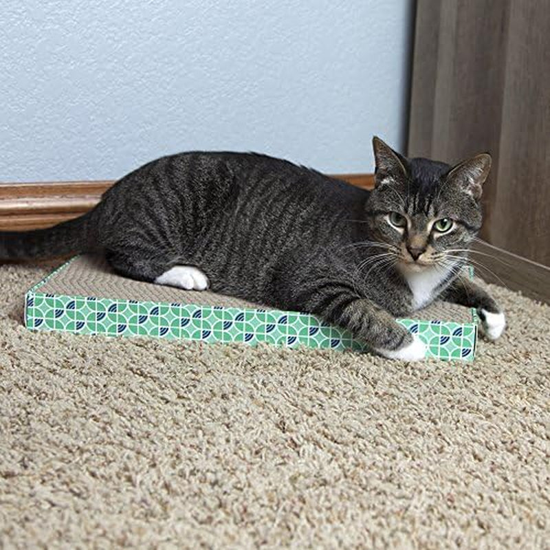 Kitty City XL Wide Corrugate Cat Scratchers 3 Pieces, Cat Scratching, Cat Scratch Pad, Door Clips, Furniture Protectors from Cat Scratching