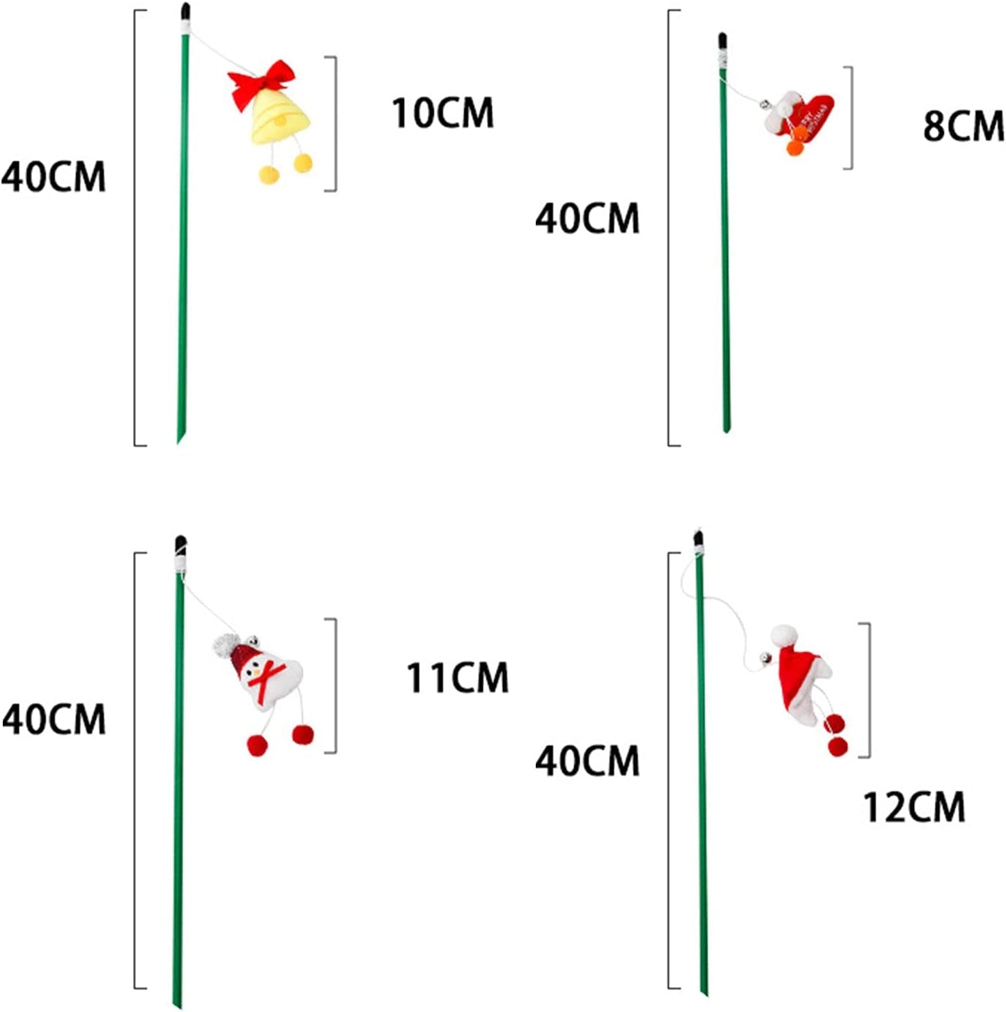 Cat Teasing Stick Wand Toys,Cats Stick Christmas Element Doll Decompre –  KOL PET