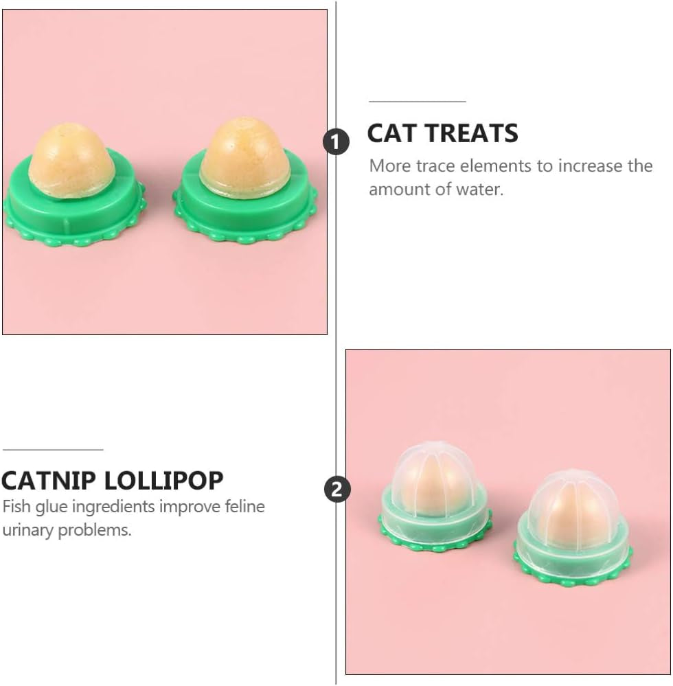 10Pcs Cat Snack Heathy Licking Nutrition Gel Energy Ball Catnip Cat Treats Toy Pet Supplies (Random Flavor)