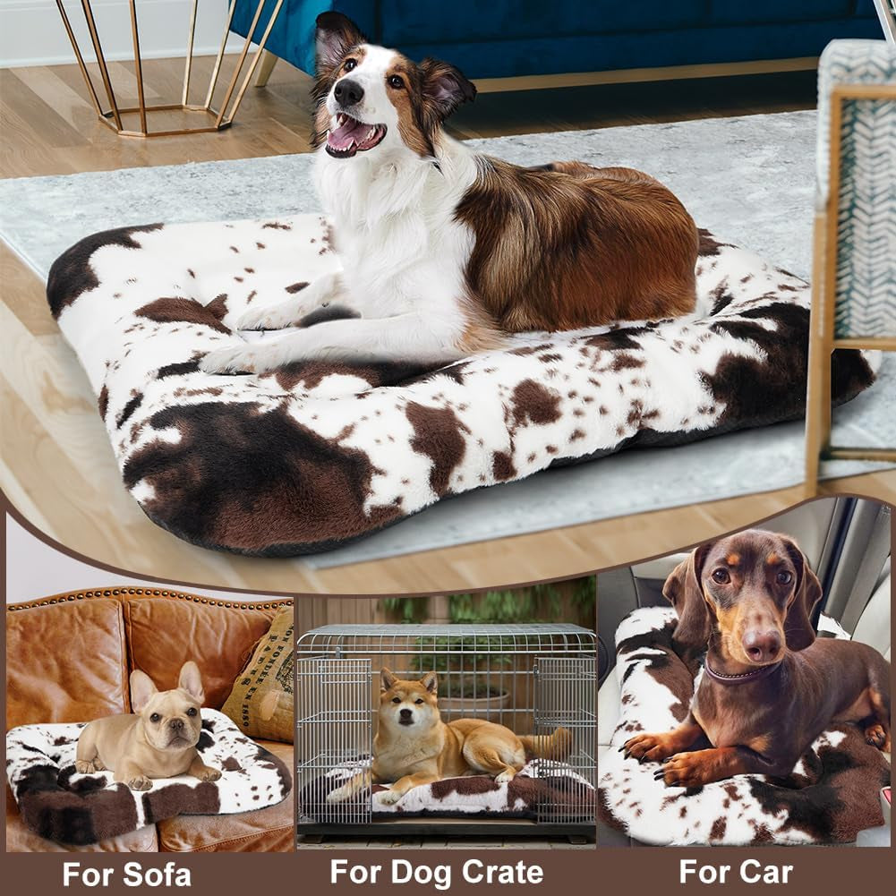 Dog Bed Crate Pad Pet Cushion Crate Mat Puppy Bed for Small Dogs Soft Fluffy Kennel Pad for Dog Crate, Anti-Slip Comfy Small Dog Bed