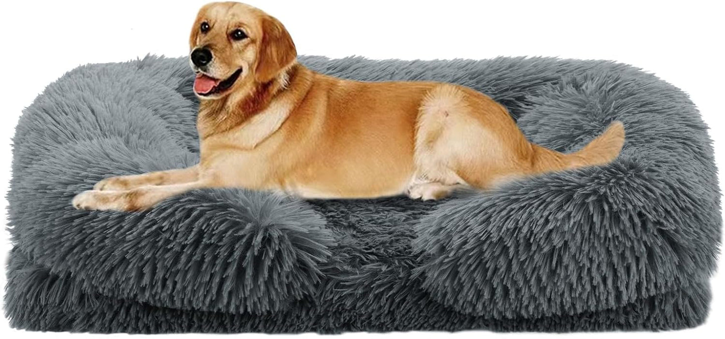 Large Dog Bed, Orthopedic Pet Bed Dog Bed for Medium Large Dogs, Anti-Slip Bottom and Egg-Crate Foam with Washable Removable Cover