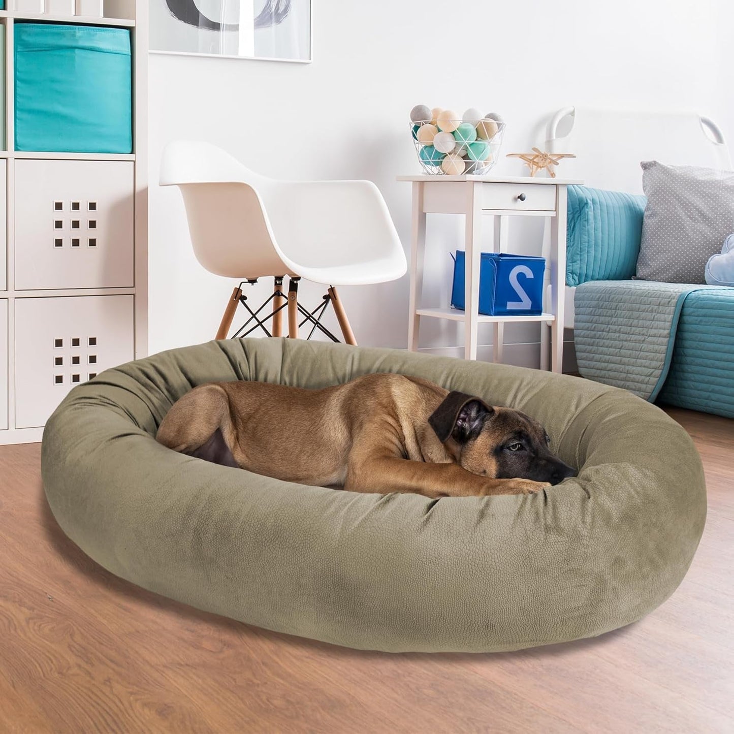 Arlee Orbit Orthopedic Memory Foam Dog Bed - Premium, Durable, Washable, and Easy to Clean Fabric, Chew Proof Pet Bed for Large and Extra Large Dogs, Designed for Ultimate Comfort - Aloe(L)