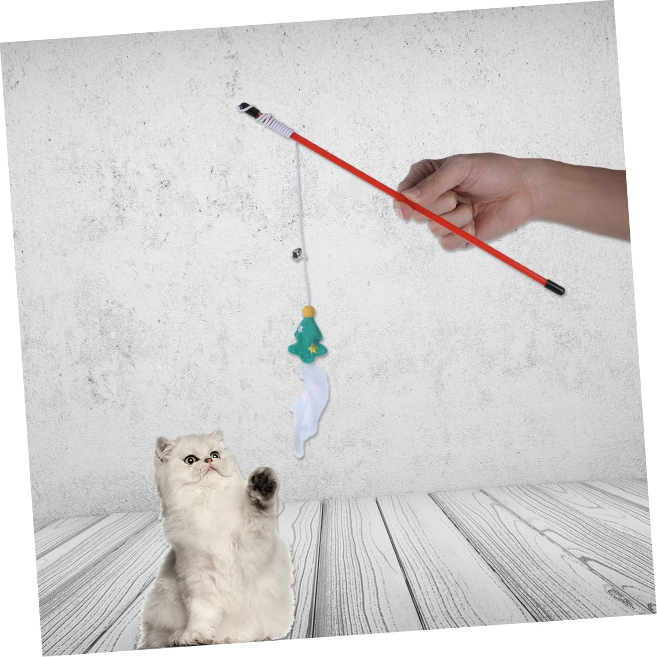 3 Pcs Christmas Cat Wand Toy Cat Toys Dog Interactive Cat Wand Teaser Toys Interactive Cat Teaser Wand Christmas Cat Teaser Toys Pet Teaser Stick Elder Tease Stick the Cat