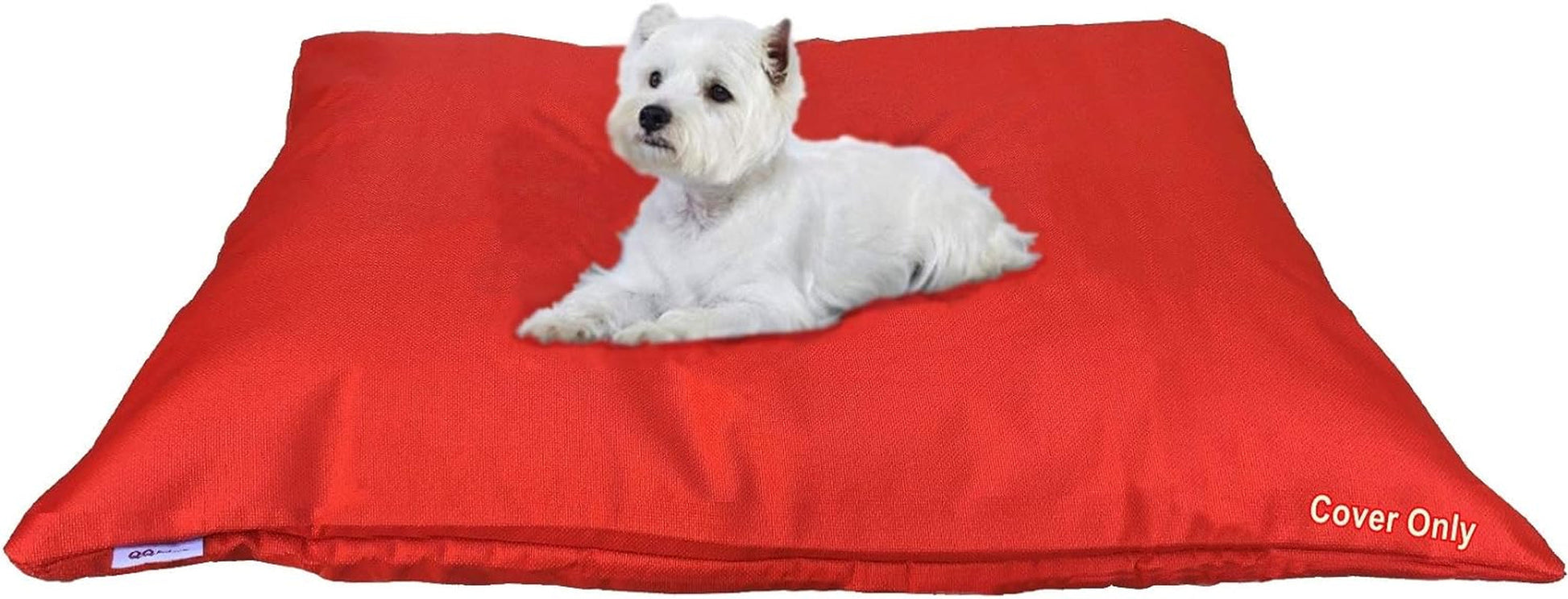 Do It Yourself DIY Pet Bed Pillow Duvet Waterproof Cover for Dog or Cat in Medium 37"X29" Vibrant Rust Color - Cover Only