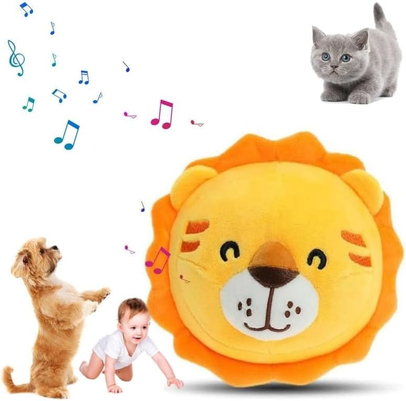 2024 NEW Active Moving Pet Plush Toy, Interactive Dog Toys Squeaky Moving Dog Ball Toy, Washable Cartoon Pig Plush Sound Electronic Dog Toy for Dog, Pets, Cats(E)