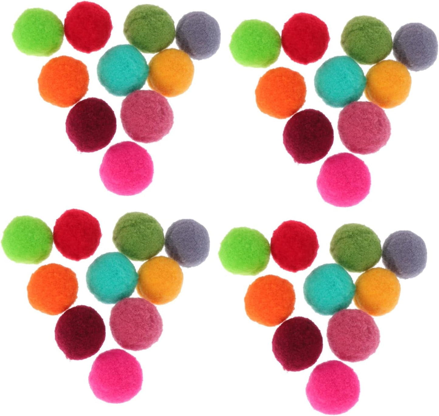 100Pcs Cat Toy Ball Cat Bouncing Balls Tiny Dog Toys Fluffy Cotton Balls Toys for Small Dogs Cat Treat Catnip Toy Cat Turntable Toy Fuzzy Balls for Cats Bouncy Ball Kitten Plush