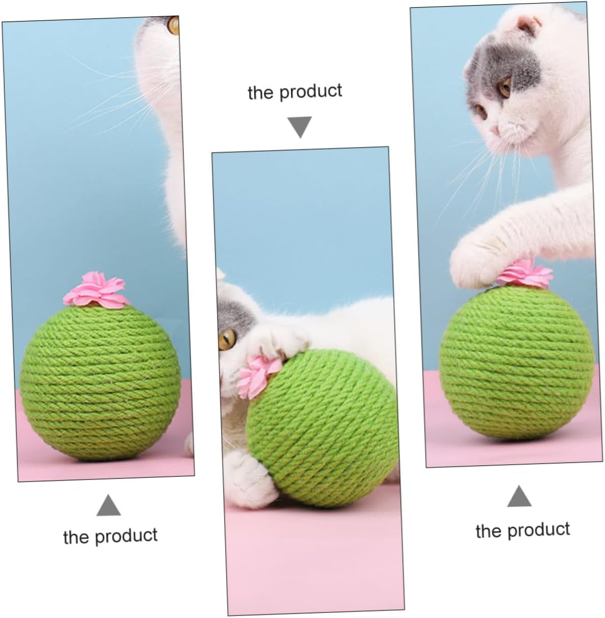 1 Set Cat Claw Grinder Cat Tumbler Toy Durable Claw Grind Tool Cat Play Toy Cleaning Toy Scratcher Cat Toy Cat Teeth Kitten Toys Chew Toys Cat Supplies Rope the Cat