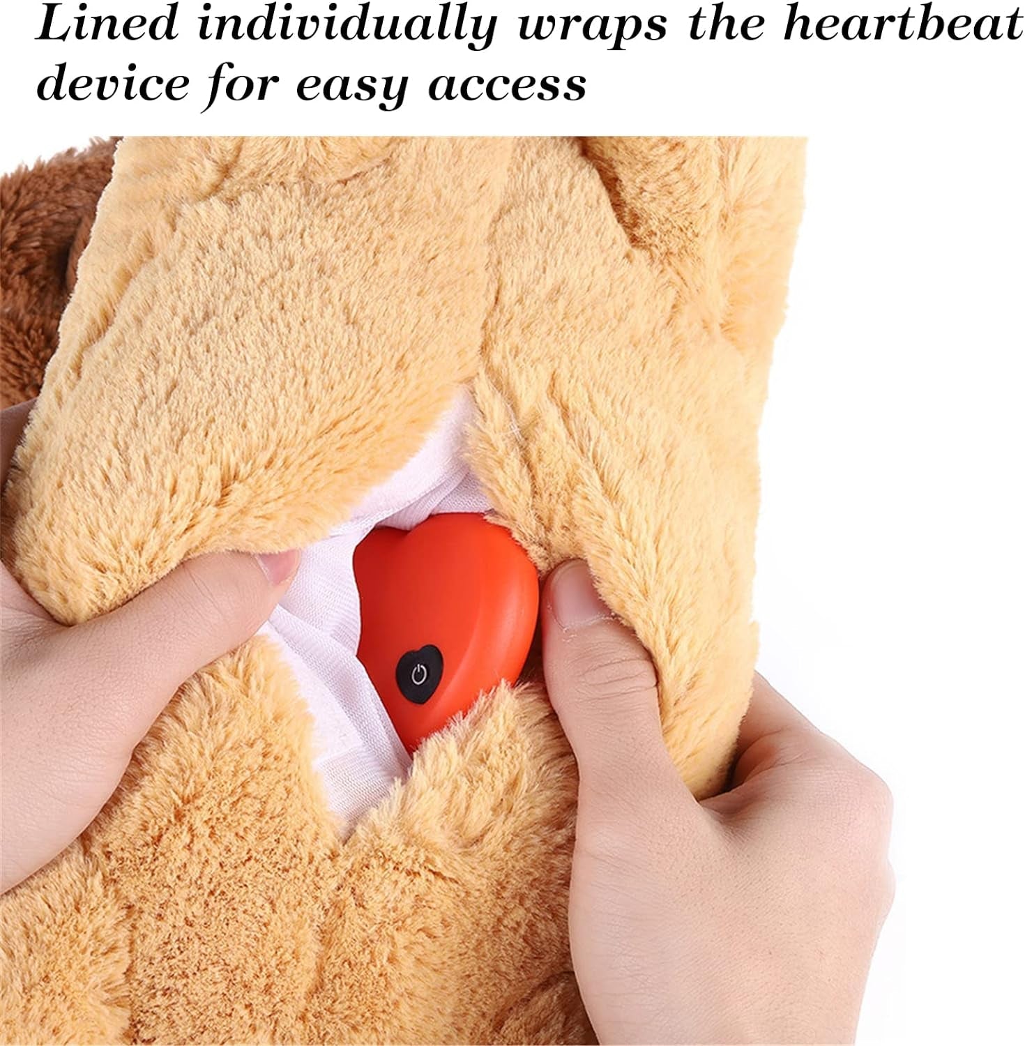 3T Group Heartbeat Dog Toy for Puppy Dog Toys with Heartbeat for Puppies Heartbeat Puppy Toy for Crate Calming Toys Stuffed Animal with Heartbeat Dog Pillow Toys Sleep Aid Toy (Yellow)