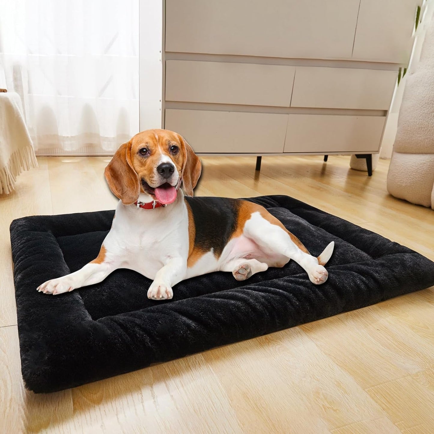 Dog Bed Medium Size Dog - Outdoor Cat Bed Washable - Super Soft and Plush Dog Crate Mat - Anti-Slip Pet Sleeping Mat