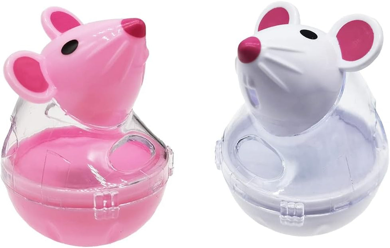 2Pcs Cat Slow Feeder Cat Food Ball,Mice Water Droplet Bone Tumbler Shaped Pet Treat Ball Cat Food Toy Ball,Cat Slow Feeder,Cat Enrichment Toys