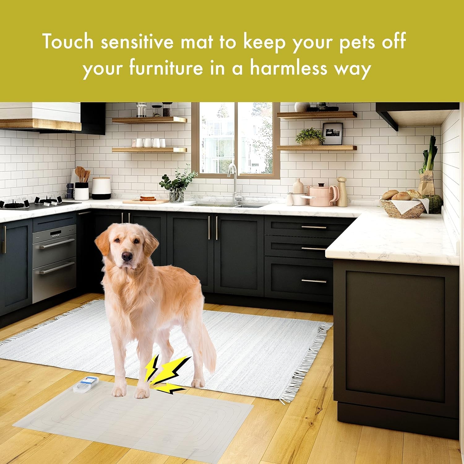 Homarden Pet Training Shock Mats for Dogs (30X16 Inches) - Keep Cats off the Counter and Keep Dogs off Couch, Bed, Sofa, Countertops - Shock Pads for Pets