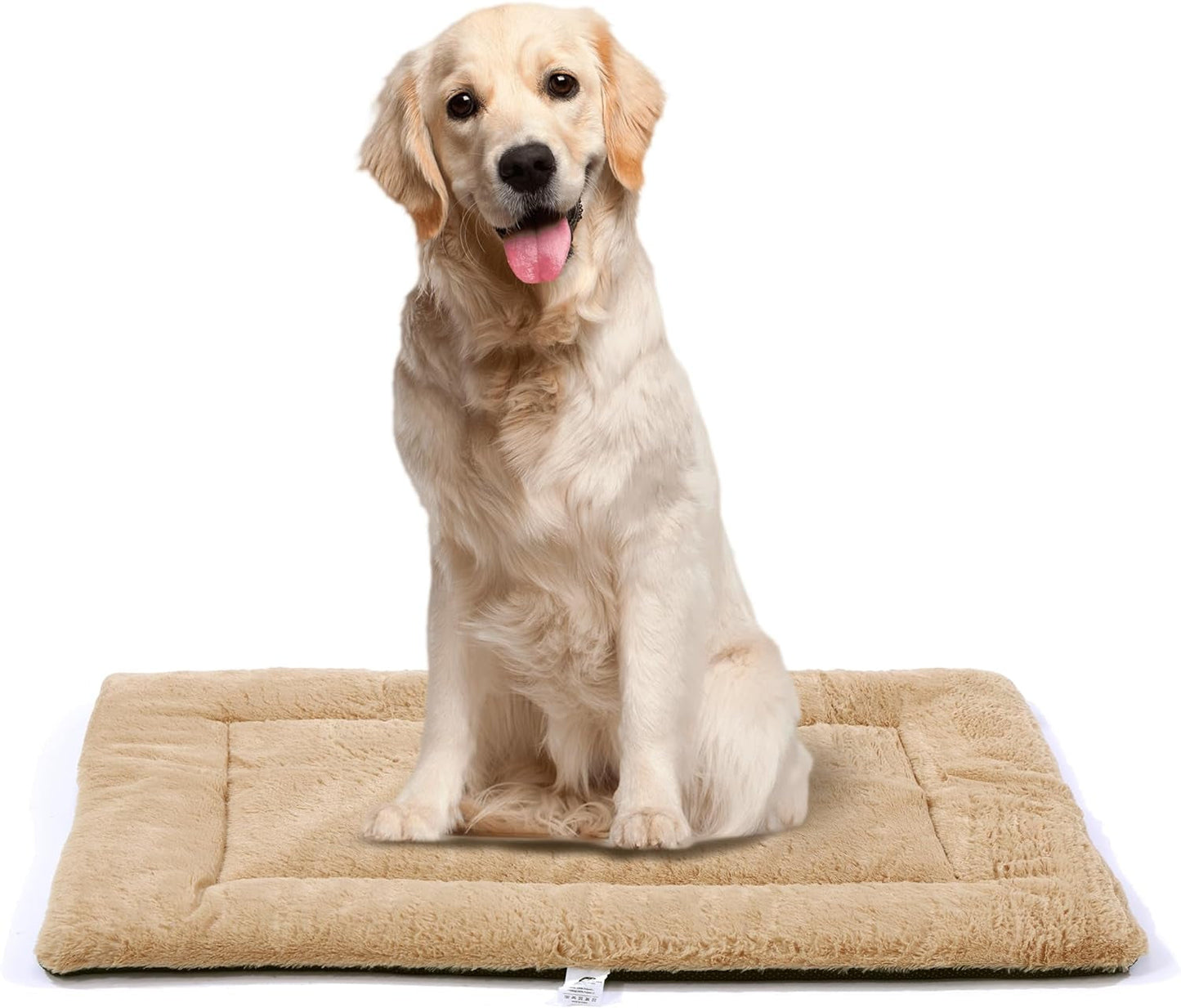 Dog Beds Crate Pad for Large Dogs, Cat Bed Washable Dog Crate Pad Dog Bed Mat Washable Dog Beds Anti-Slip & Anti-Scratch Pet Sleeping Mat(Gray, L)