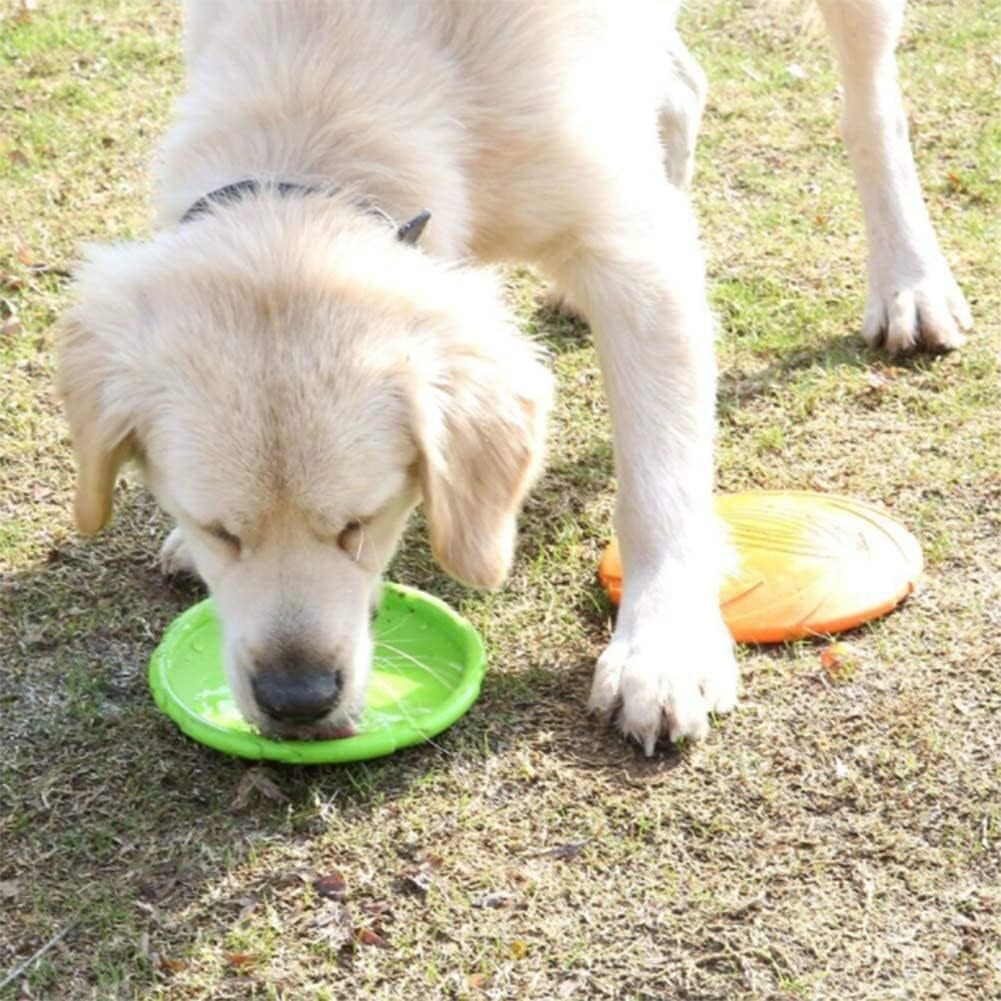 3 Pack Dog Flying Disc Floating Dog Toys, Durable Dog Training Toy Nature Rubber Flying Saucer for Outdoor Pool Water (Small)