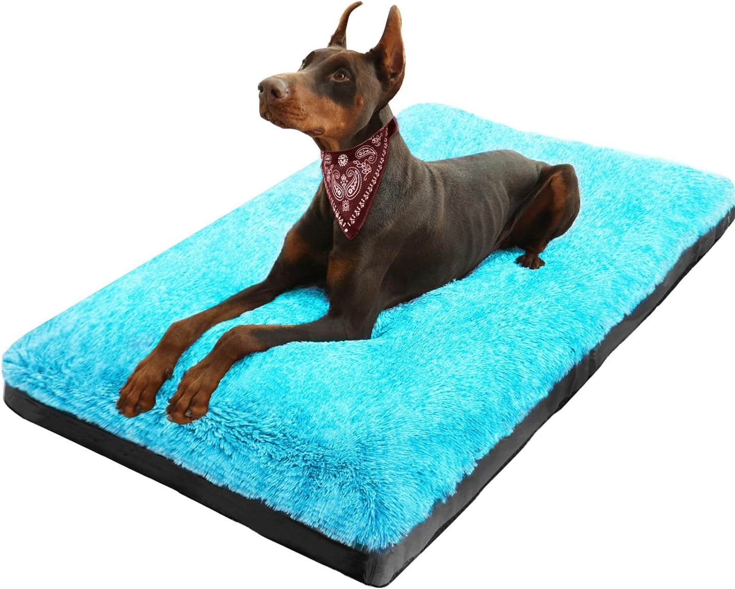 Dog Beds for Large Dogs Fixable Deluxe Cozy Dog Kennel Beds for Crates Washable Dog Bed, 36 X 23 X 3 Inches, Grey