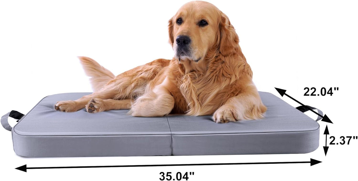 Large Dog Beds Washagle 35X22 Suitable for Dogs 40 to 45Lb, Memory Foam Dog Bed Waterproof Dog Mattress with Removable Cover, Orthopedic Foldable Dog Bed for Medium Small Dogs