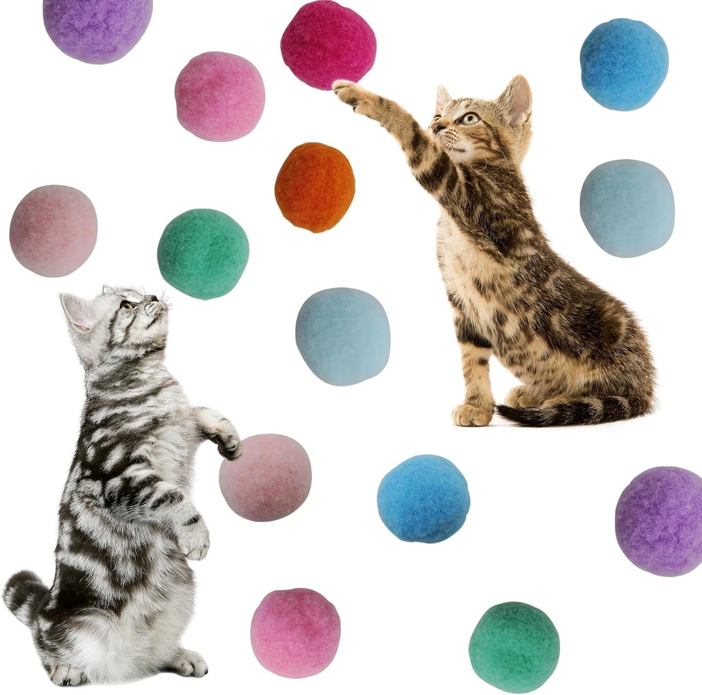 2 Pcs Cat Ball Launcher Toy with 100 Pcs Cat Balls Set, Tracking Interactive Cat Toy Flying Disc Launcher Toy for Indoor Kitty Dog Pet Playing Exercise Chasing Training Hunting