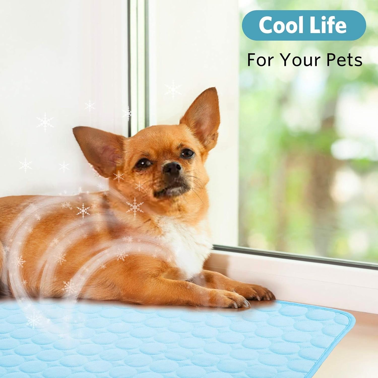 Dog Cooling Mat Dog Cooling Pad Self Cooling Blanket, Washable Cooling Mat for Dogs, Pet Cooling Mat Keeps Pets Cool in Summer Heat, Resuable Fabric Cooling Mat 28X40Inch/70X100Cm