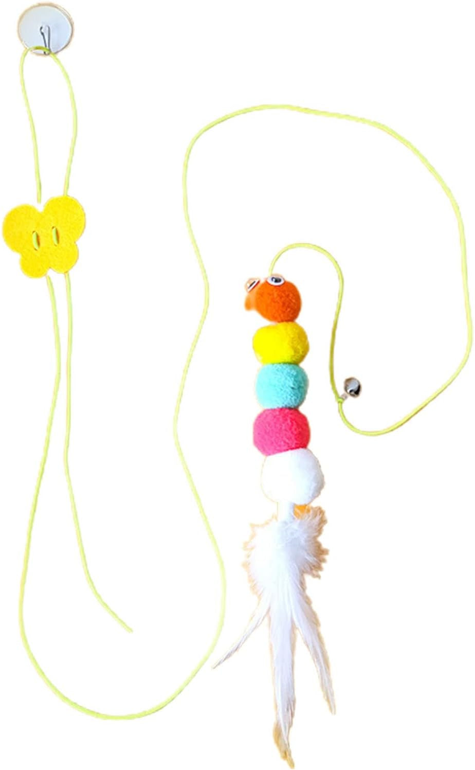 200Cm Cat Teaser Toy Ring Bell Popular Stress Relief Cat Catnip Swing Toy B