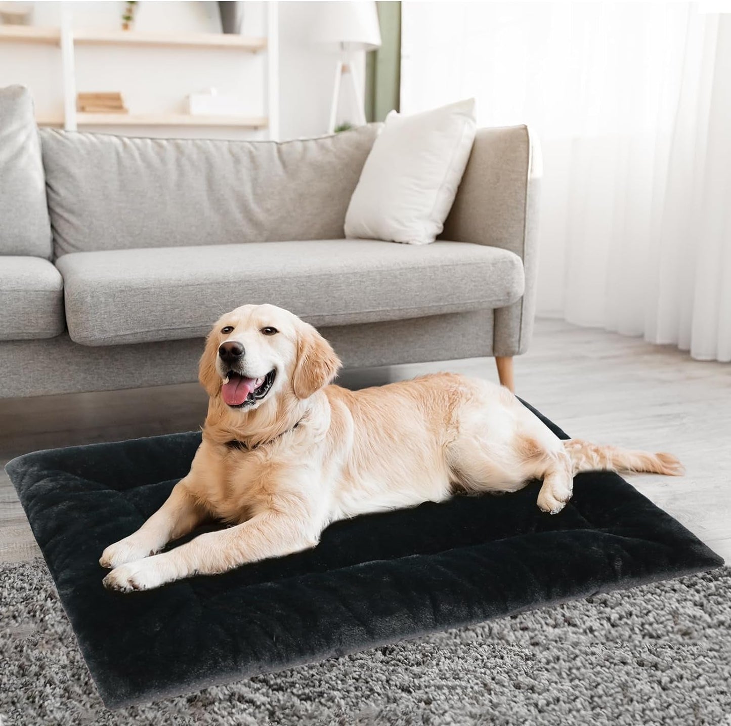 Dog Bed Medium Size Dog - Outdoor Cat Bed Washable - Super Soft and Plush Dog Crate Mat - Anti-Slip Pet Sleeping Mat