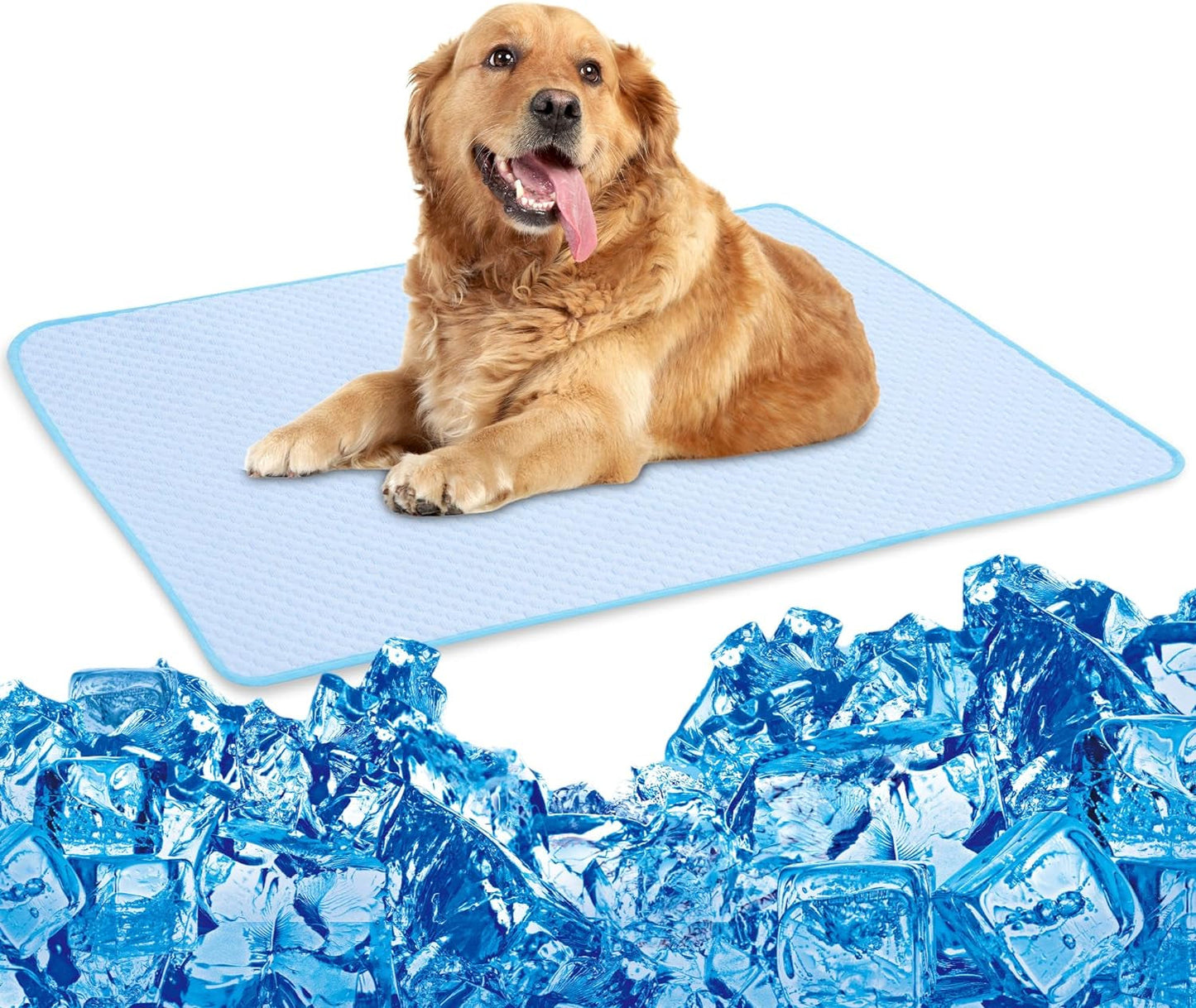 Dog Cooling Mat, Portable Pets Cooling Mat for Pets Family Use, Pets Cooling Pad Durable Machine Washble, Indoor Outdoor Uses in Crate, Kennel, Bed, Sofa or Car (L(40"X28"))